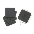 thumbnail image 2 of 4Pc Carrés Authentiques Coasters En Cuir Noir, 2 of 3
