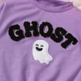 thumbnail image 6 of TOWED22 Infant Baby Boy Halloween Outfit Long Funny Letter Embroidery Sweatshirt Pant Set Toddler Fall Clothes Outfits,Purple,6-12 M, 6 of 7