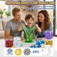 thumbnail image 3 of JOY SPOT! 8-Pack Sensory Slime Kit for Kids 3+, 3.53oz/Jar, Crystal Clear Slime with Arctic, Dinosaur, Space & Medieval Figures, Party Favors for Boys & Girls, 3 of 7
