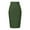 Army Green, variant on Women's High Waist Bandage Pencil Skirt Knee Length Slim Fit Bodycon Stretch Party Wear