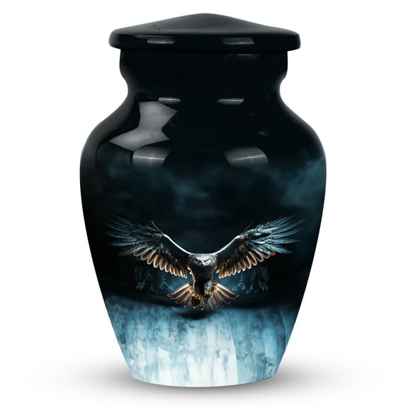 Eagle In Dark Small Urns For Human Ashes - Cremation Keepsake Urns For Ashes - Small Keepsake Urns For Adult Ashes Women & Men (Size- 3Inch)