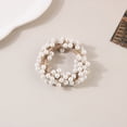thumbnail image 3 of Opolski Colorful Hair Tie Colorful Faux Pearl Hair Rope Elastic Rubber Band Hair Tie Women High Ponytail Holder Hair Accessory Beige, 3 of 8