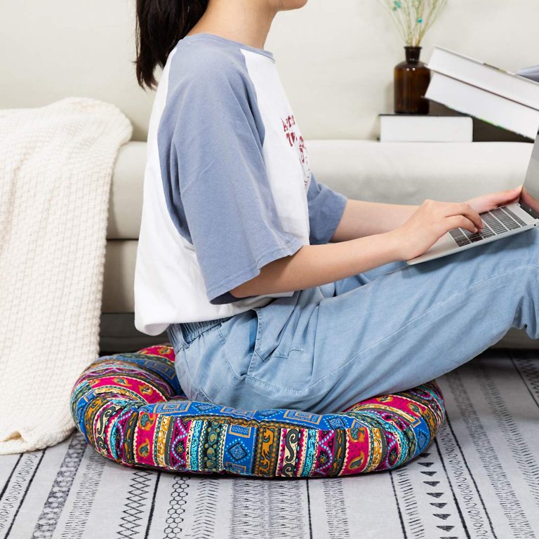  Boho Round Floor Seat Pillows Cushions 22 x 22, Soft