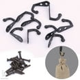 thumbnail image 4 of Gustavedesign 30PCS Robe Hook Retro Towel Cloth Hanger Hat Jewelry Coat Hooks Wall Mounted Single Prong Hooks Heavy Duty Hardware Decorative & Free Screws "Black", 4 of 9