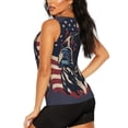 thumbnail image 3 of Xecao Patriotic Bulldog Art Print Women's Scoop Neck, Loose-Fit Workout Tank Tops for The Gym,Sleeveless T-shirt-X-Large, 3 of 7