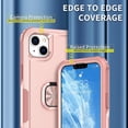 thumbnail image 4 of Funda con soporte de anillo para iPhone 14, protección total, compatible con soporte magnético para coche, resistente a arañazos, 4 of 5