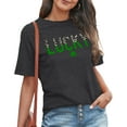 thumbnail image 2 of LAZYCHILD St. Patrick's Day Shirts for Women Green Lucky TShirt St. Paddys Day Leopard Lucky Shamrock Short Sleeve Tops, 2 of 6