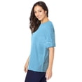 thumbnail image 3 of Jessica London Women's Plus Size Stretch Cotton Cuff Tee, 3 of 3