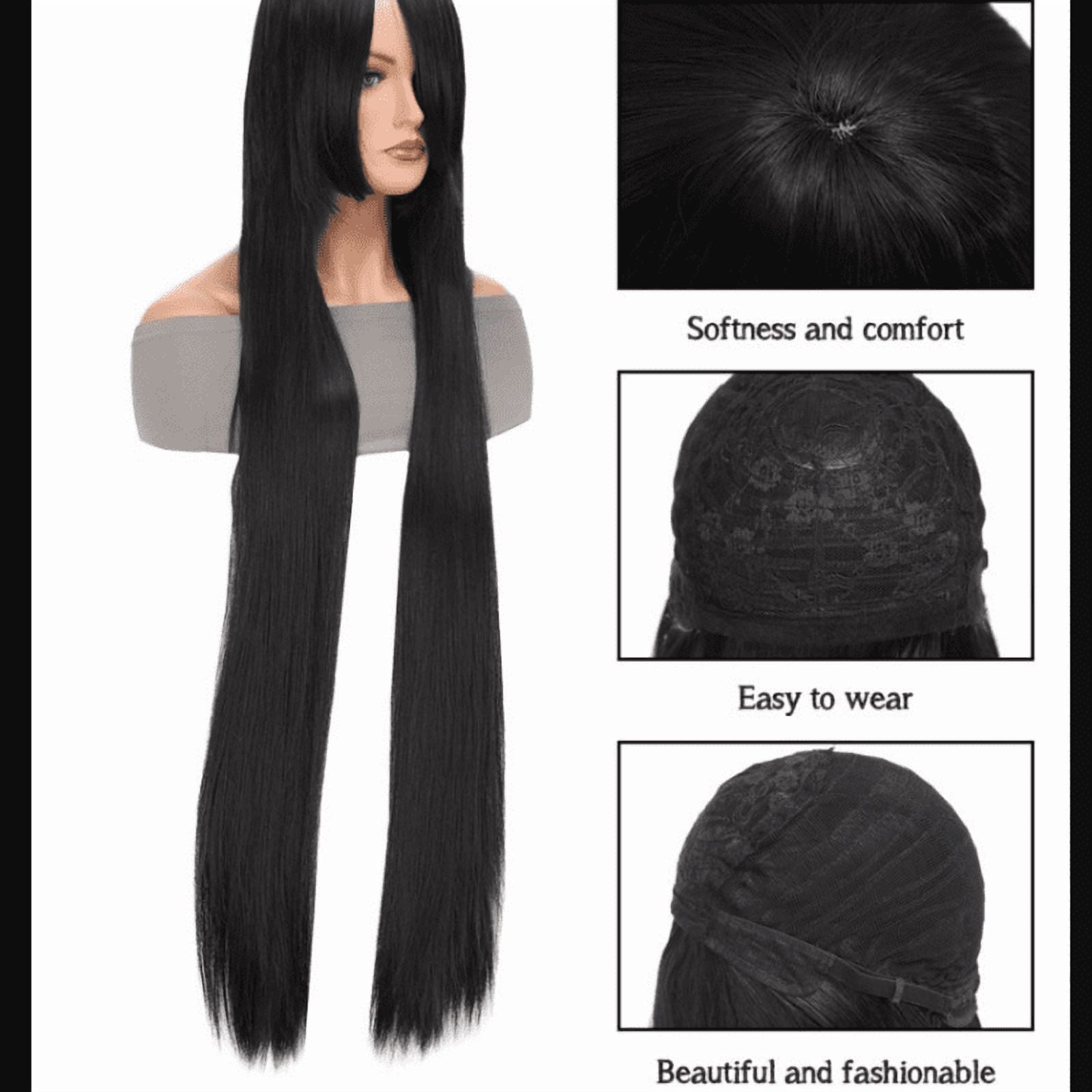 suxuMhao Wig, Anime Wig, Universal Wig, Long Straight Wig, Synthetic Wig, Full Wig, Pink, 39 Inches, 1 Piece, Heat Resistant Cosplay Wig for Daily Wear and Party Use