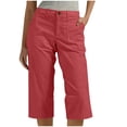 thumbnail image 2 of Noric Women's Cargo Capri Pants Elastic Waist Casual Workwear Pants with Pocket Summer Cropped Trousers, 2 of 8