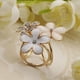 thumbnail image 4 of Mujeres 3 anillos bufandas de seda Clip esmalte flores cristal bufanda anillo suave hebilla Blanco jinwen Hebilla de bufanda de flores, 4 of 8