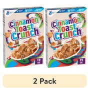 (2 pack) Cinnamon Toast Crunch Breakfast Cereal, Crispy Cinnamon Cereal, 12 oz