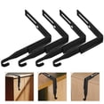 thumbnail image 6 of 4PCS Adjustable Metal Cabinet Door Hooks Door Mirror Universal Small Hooks for Door Cabinets, Mirror Hooks for Office Black, 6 of 12