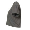 thumbnail image 5 of Women's Ideal Crop Top Round Neck Short Sleeve T-Shirt, Dark Grey, 3X-Large, 5 of 8