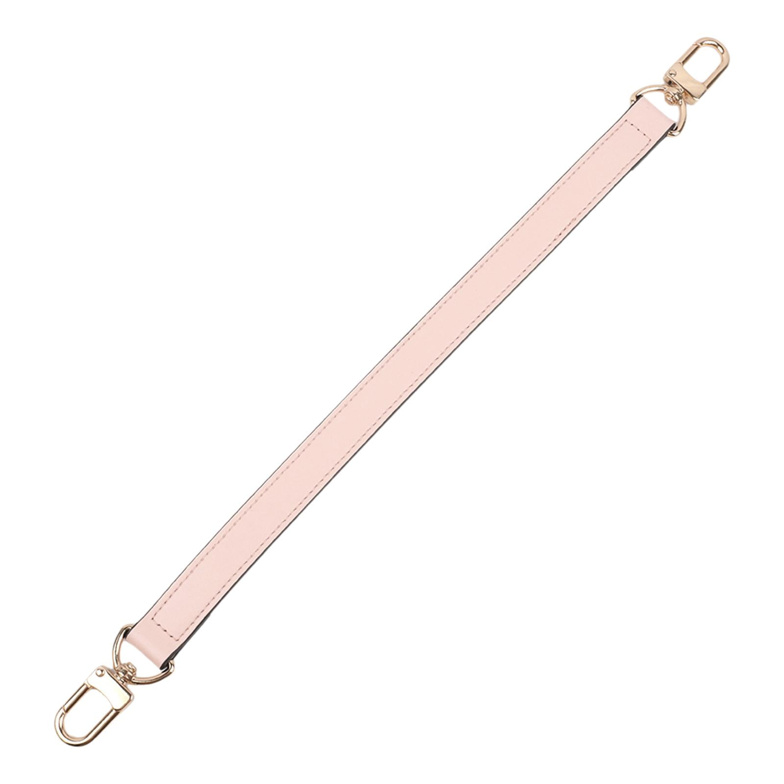 Women Short Bag Strap Handle Replacement Bags Belts Handbag Strap PU Leather for Pink