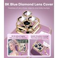 thumbnail image 3 of Magnetic Ture Color for iPhone 14 Pro Max Case with Exclusive Build-in Lens Cover [No.1 Strong N52 Magnet] for Women Girl Cute Love Girls Phone TPU Case (6.7")-Sakura Purple, 3 of 12