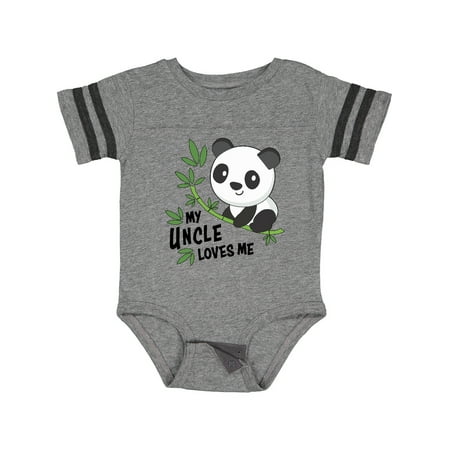 

Inktastic My Uncle Loves Me- Cute Panda Boys or Girls Baby Bodysuit