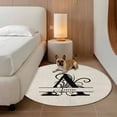 thumbnail image 2 of Round Rugs 3Ft, Letter A Round Area Rug Washable Indoor Throw Carpet, Monogram Words Small Non Slip Circle Rug for Bedroom Living Room Home Decor Aesthetic, 2 of 8