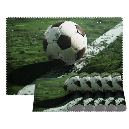 

Placemats Set of 1 Non Slip Washable Table Placemats Football Background