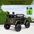 thumbnail image 3 of TROPOW Kids Cars Electric Ride On Toys,Hetoy Electric Car for Kids, 12V Ride on Truck Car with Remote Control Spring Suspension, LED Lights, Music, 3 Speeds,Green, 3 of 7