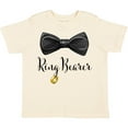thumbnail image 3 of Inktastic Ring Bearer Black Bow Tie and Gold Wedding Ring Boys Toddler T-Shirt, 3 of 5