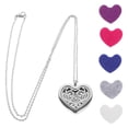 thumbnail image 3 of 1 Juego de collar difusor de aceites esenciales decorativo con colgante de Aroma en forma de corazón para mujer, 3 of 9