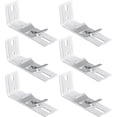 thumbnail image 1 of 6 Piece Silver 4 Inch Vertical Blind L Bracket 1.5 Inch Headrail C Clamp Wall Mount Clip Hardware, 1 of 7
