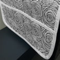 thumbnail image 3 of Black and White Microwave Oven Cover, Hand Drawn Roses Spiral Flower Outlines Monochrome Illustration, Water Resistant Organizer with Pockets for Kitchen, 36" x 12", Black White, by Ambesonne, 3 of 4