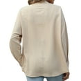 thumbnail image 5 of Womens Button Down Shirt Casual Lapel Long Sleeve Pocket Blouses Fall Outfits, 5 of 5