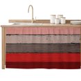 thumbnail image 2 of Red Grey Cabinet Curtain 32"Wx55"L, Dustproof Pantry Door Curtain with Self Adhesive Tape, Vintage Stripe Farmhouse Wood Grain Ombre Tall Storage Cover Privacy Drape for Bathroom Kitchen Laundry Room, 2 of 9