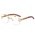thumbnail image 2 of VLOOCKLW Men's Rimless Rectangle Sunglasses Rimless Rectangle Fashion Shades Lightweight UV Protection Glasses for Driving Outdoor Activities & Daily Wear, 2 of 5