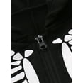 thumbnail image 5 of Qiylii Family Matching Jumpsuit Skeleton Print Long Sleeve Zipper Hooded Romper, 5 of 9