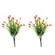 thumbnail image 1 of Flores artificiales Inteprter 2 piezas plástico bajo mantenimiento interiores exteriores Rojo atardecer, 1 of 6