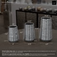 thumbnail image 7 of Lynde Combed Electroplated Metallic Vase, Decorative Modern Flower Vase for Home Décor, Living Room & Tabletop (Size- 5.00" D × 5.00" W × 7.50" H, silver), 7 of 7