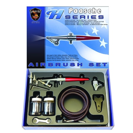 Paasche Single Action Set with Metal handle - all three heads