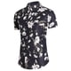 thumbnail image 2 of Camisas Para Hombre Manga Larga Regular Fit Hombres Moda Primavera Verano Casual Manga corta Turndown Neck Impreso Camisetas Top Blusa (Black, XL), 2 of 4