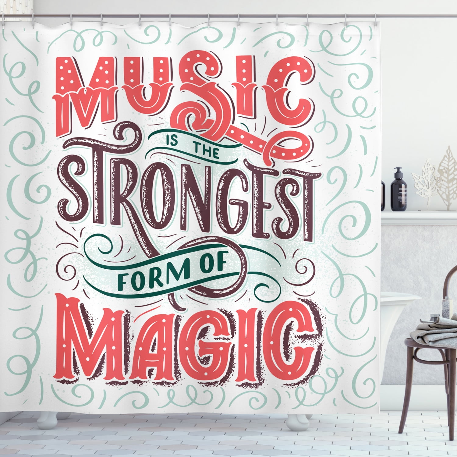 Rock and Roll Shower Curtain, Music is the Strongest Form of Magic
