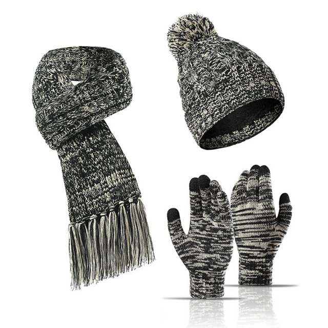 Wosthever Conjunto de guantes y bufanda para mujer, accesorios de ropa, sombreros de punto elegantes para exteriores, accesorio de ropa de punto Violeta