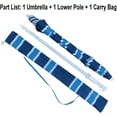 thumbnail image 4 of Bayside21 Beach Umbrella for Sand, 7FT Large Umbrellas UV 50+ Parasol with Anchor Screw Adjustable Tilting Pole 8 Ribs Carry Bag Lightweight,Polyester Fabric with Silver Coating,CA1603 Blue Stripe, 4 of 5