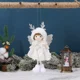 thumbnail image 4 of Fairy Presents Tree Hanging Pendant Antler Pearl Collar Christmas Angel Pendant Plush Angel Doll Hanging Ornament for Xmas Party（whith）, 4 of 5