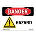 thumbnail image 1 of SignMission OS-DS-A-1218-L-1301 12 x 18 in. OSHA Danger Sign - Hazard, 1 of 1