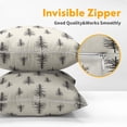 thumbnail image 5 of Christmas Tree Pillow Covers 18x18 Set of 2 Black Xmas Vintage Winter Print Decorative Outdoor Linen Zipper Throw Pillows Cases Cushion Cover Rustic Holiday Decoration Farmhouse Sofa Couch Bed Decor, 5 of 6
