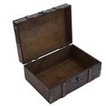 thumbnail image 4 of Treasure Box, Sturdy Perfect Pure Hand Inlay Strong Vintage Wooden Jewelry Box Large Capacity With Lock For Home Decoration 6282-2302GK10 Grey + Lock, 4 of 8