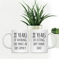 thumbnail image 2 of Koyal Wholesale 11th Anniversary Coffee Mug, 11 Years of Wearing the Pants in the Family, Letting Him Think, 2-Pk, 2 of 4