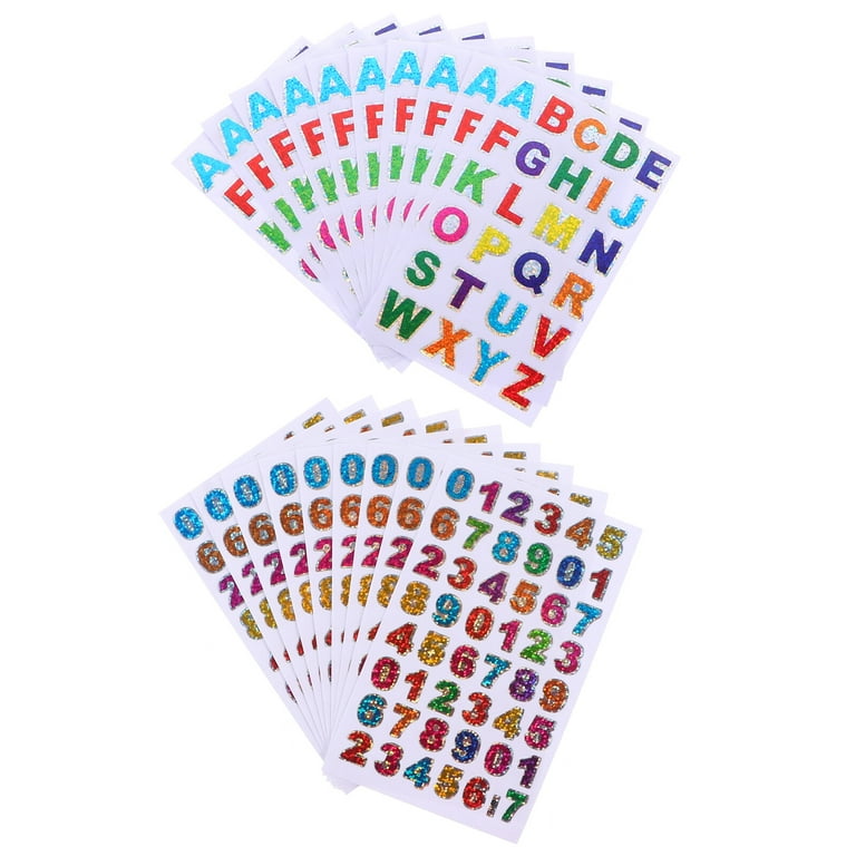 50pcs Colorful Letter Sticker Decorative Alphabet Decals for Diary Scrapbook  