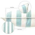 thumbnail image 3 of Decorative Patio Throw Pillows Pack of 2 Water Resistant Pillow Set of 2(18" x 12") Double Printed Rectangle Pillow for Outdoor Sofa&Chair,Light Blue Stripes, 3 of 7
