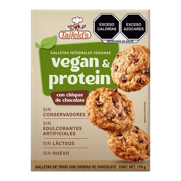 Galletas Taifelds veganas con proteína y chispas sabor chocolate 170 g