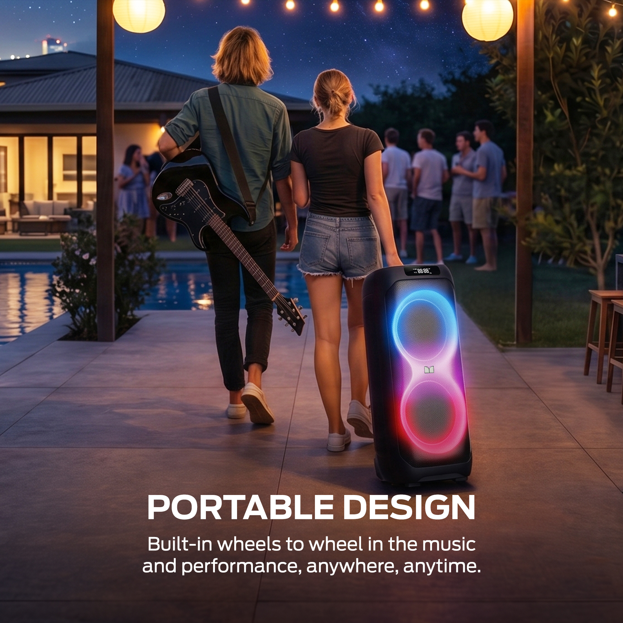 Monster Party Flux Portable Bluetooth Speaker, Black photo 7