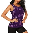 thumbnail image 2 of Easygdp Flocons de Neige Violets pour Débardeur d'Entraînement pour Femmes, Haut de Course, Chemise de Randonnée, Séchage Rapide pour Course, Yoga, Randonnée-Petit, 2 of 7