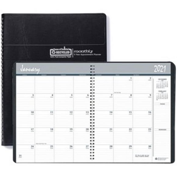 December 2020 till January 2026 5-year Monthly Planner